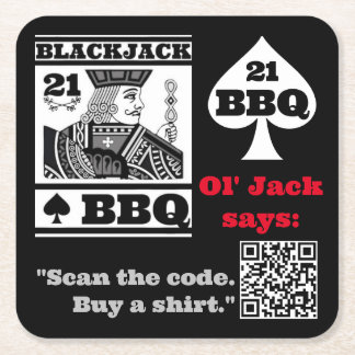 Porta-copo De Papel Quadrado Ol' Jack Merch Square Paper Porta copos