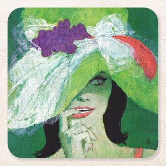 Porta-copo De Papel Quadrado Olhando para o outro lado