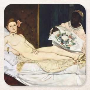 Porta-copo De Papel Quadrado Olympia, Edouard Manet, 1863