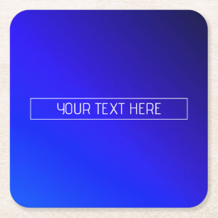 Porta-copo De Papel Quadrado Ombre de Gradiente Azul e Roxo Brilhante Moderno