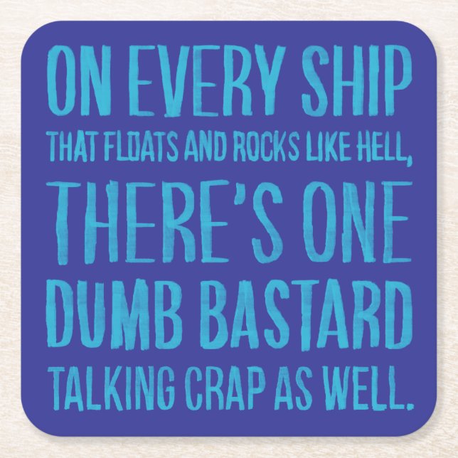 Porta-copo De Papel Quadrado On Every Ship (Frente)