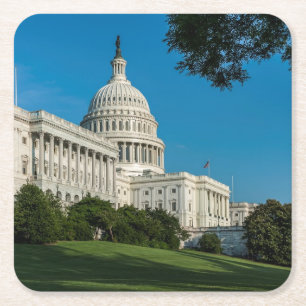 Porta-copo De Papel Quadrado Opinião ocidental da construção do Capitólio