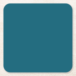 Porta-copo De Papel Quadrado Orçamento Simples Cor Sólida Verde-azulado
