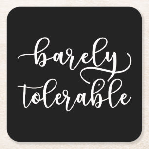 Porta-copo De Papel Quadrado Orgulho E Preconceito - Mal Tolerável I