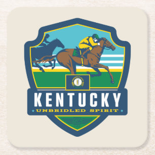 Porta-copo De Papel Quadrado Orgulho Kentucky do estado