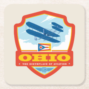 Porta-copo De Papel Quadrado Orgulho Ohio do estado