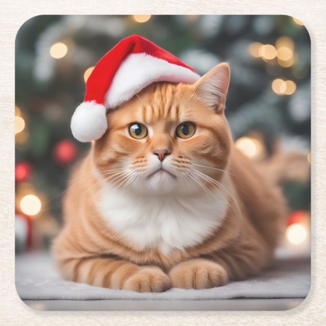 Porta-copo De Papel Quadrado Ornamento (Frente)