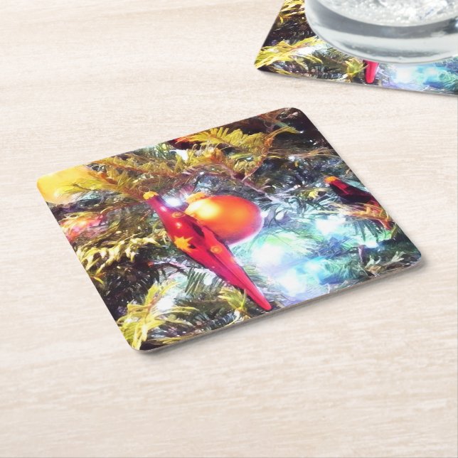 Porta-copo De Papel Quadrado Ornamentos Iluminantes (Inclinado)