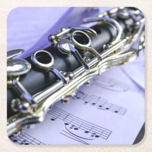 Porta-copo De Papel Quadrado Orquestra de Banda de Música Clarinet
