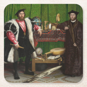 Porta-copo De Papel Quadrado Os embaixadores, Holbein, o jovem