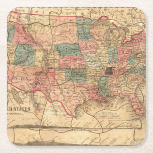 Porta-copo De Papel Quadrado Os Estados Unidos da América 8