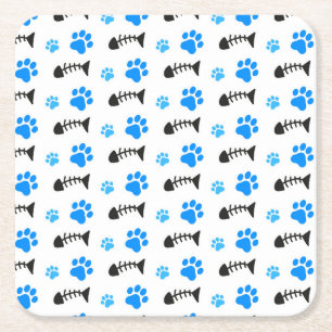 Porta-copo De Papel Quadrado Os Gatos São Inquisitivos