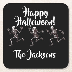 Porta-copo De Papel Quadrado Ossos dançantes