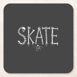 Porta-copo De Papel Quadrado Ossos de skate esqueleto