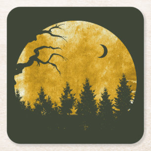 Porta-copo De Papel Quadrado Ouro Woods