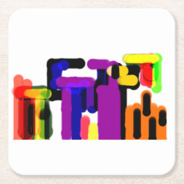 Porta-copo De Papel Quadrado outono de gato preto