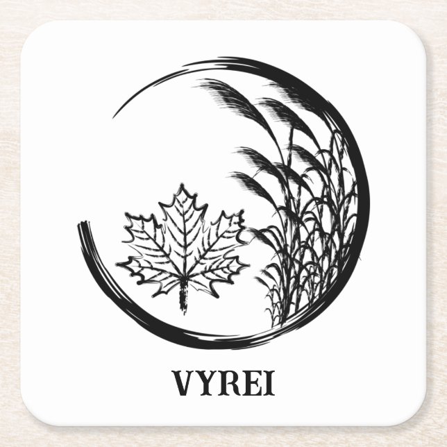 Porta-copo De Papel Quadrado Outono / Queda (Frente)