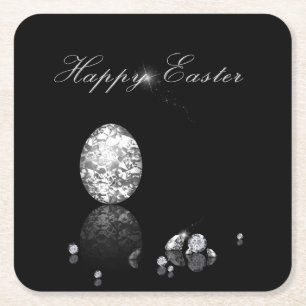 Porta-copo De Papel Quadrado Ovo de Páscoa brilhante - Porta copos de papel