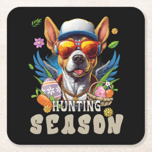 Porta-copo De Papel Quadrado Ovo de Páscoa de Vencedores da Estação de Caça