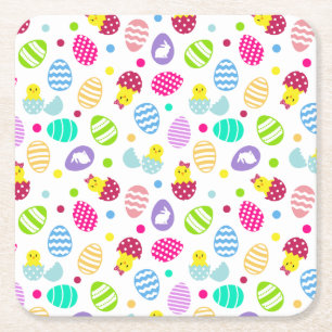 Porta-copo De Papel Quadrado Ovos de Páscoa