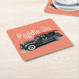 Porta-copo De Papel Quadrado Paddle na Design do carro clássico - Porta copos q