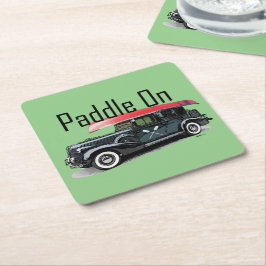 Porta-copo De Papel Quadrado Paddle na Design do carro clássico - Porta copos q