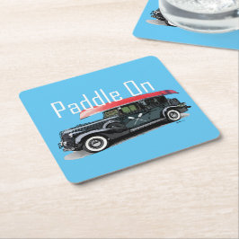 Porta-copo De Papel Quadrado Paddle na Design do carro clássico - Porta copos q