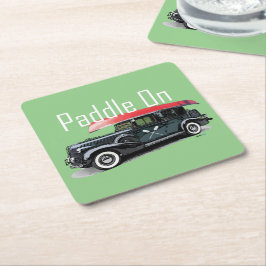 Porta-copo De Papel Quadrado Paddle na Design do carro clássico - Porta copos q