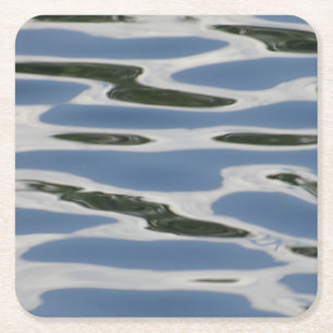 Porta-copo De Papel Quadrado Padrão Abstrato Azul E Branco
