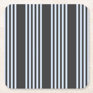 Porta-copo De Papel Quadrado Padrão azul claro e carvão cinco faixas