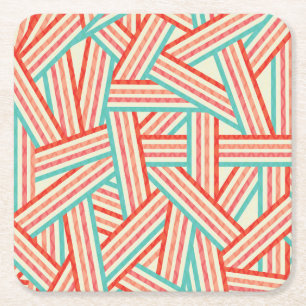 Porta-copo De Papel Quadrado Padrão de Abstrato com distribuição colorida