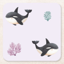 Padrão de Baleia Orca Fofa para Berçário de Vida M