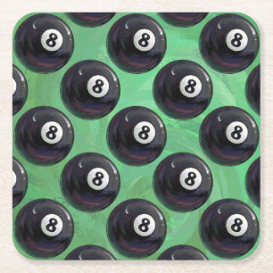 Porta-copo De Papel Quadrado Padrão de Bola 8