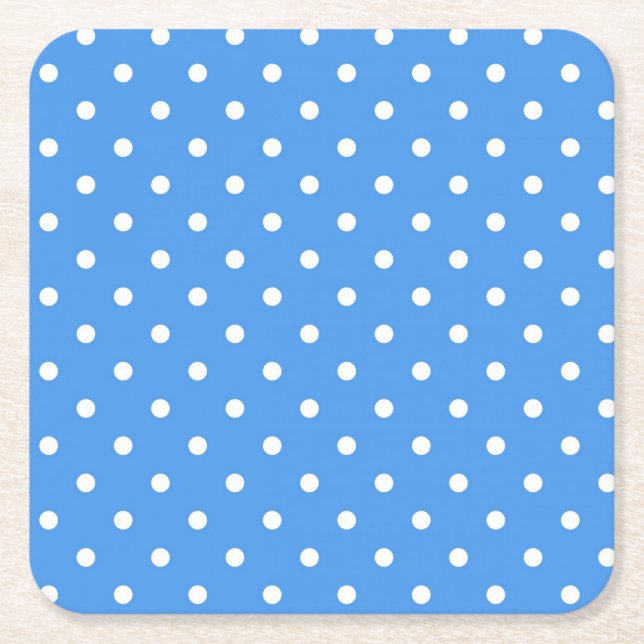 Porta-copo De Papel Quadrado padrão de bolinhas (Frente)