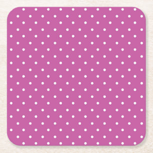 Porta-copo De Papel Quadrado padrão de bolinhas magenta sem emendas no fundo