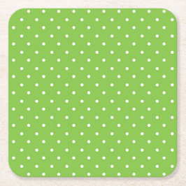 Porta-copo De Papel Quadrado Padrão de bolinhas verde lima brilhante contínuo
