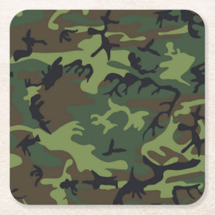 PORTA-COPO DE PAPEL QUADRADO PADRÃO DE CAMOFLAUGEM