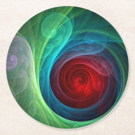 Porta-copo De Papel Quadrado Padrão de cor de Abstrato de arte flexível de temp