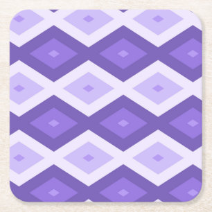 Porta-copo De Papel Quadrado Padrão de diamante violeta