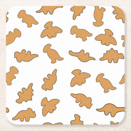 Porta-copo De Papel Quadrado Padrão de Dino Nuggets