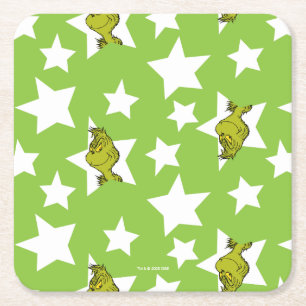 Porta-copo De Papel Quadrado Padrão de Estrela do Grinch Espiando
