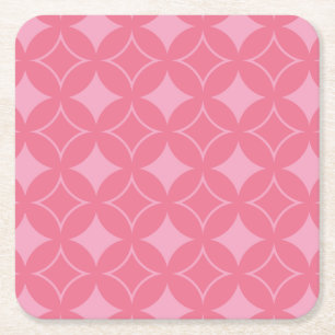 Porta-copo De Papel Quadrado Padrão de expedição rosa