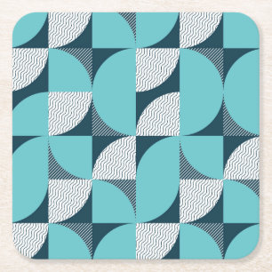 Porta-copo De Papel Quadrado Padrão de forma geométrica criativa