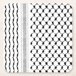 Porta-copo De Papel Quadrado Padrão de Kufiya Árabe Palestiniano Personalizado 