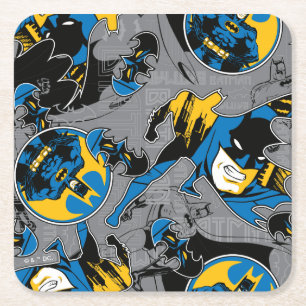 Porta-copo De Papel Quadrado Padrão de Lançamento Total do Batman