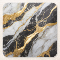 Padrão de Mármore Preto e Branco com Ouro