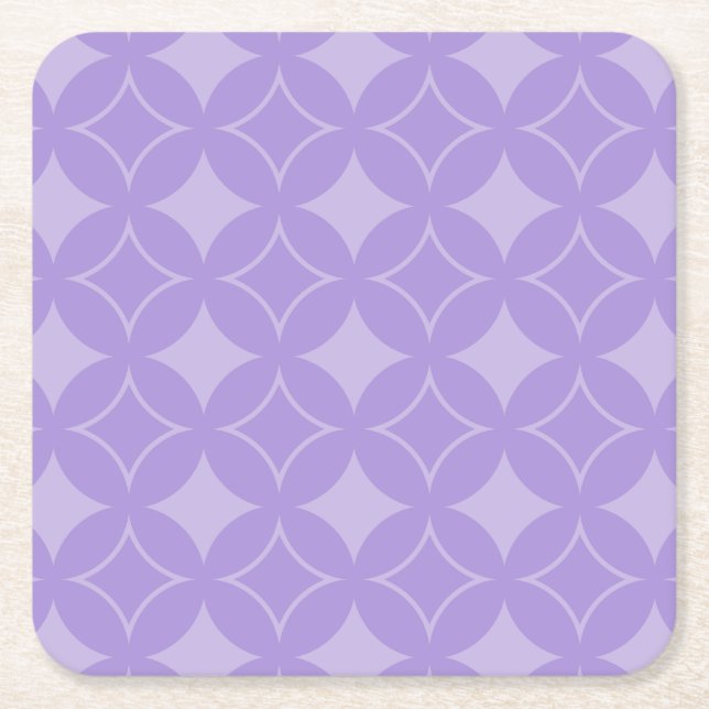 Porta-copo De Papel Quadrado Padrão de naufrágio Lilac (Frente)