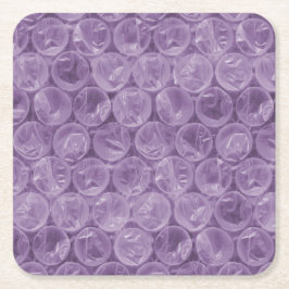 Porta-copo De Papel Quadrado Padrão de plástico bolha roxo