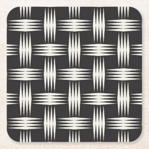 Porta-copo De Papel Quadrado Padrão de setas do Art Deco Diamond