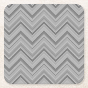 Porta-copo De Papel Quadrado padrão de stripes de cinza